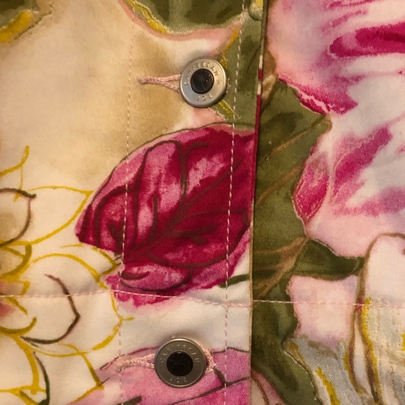 Caribbean Joe Floral 6 button jacket Sm with 4 pockets on front 2 inside pockets - Picture 3 of 12